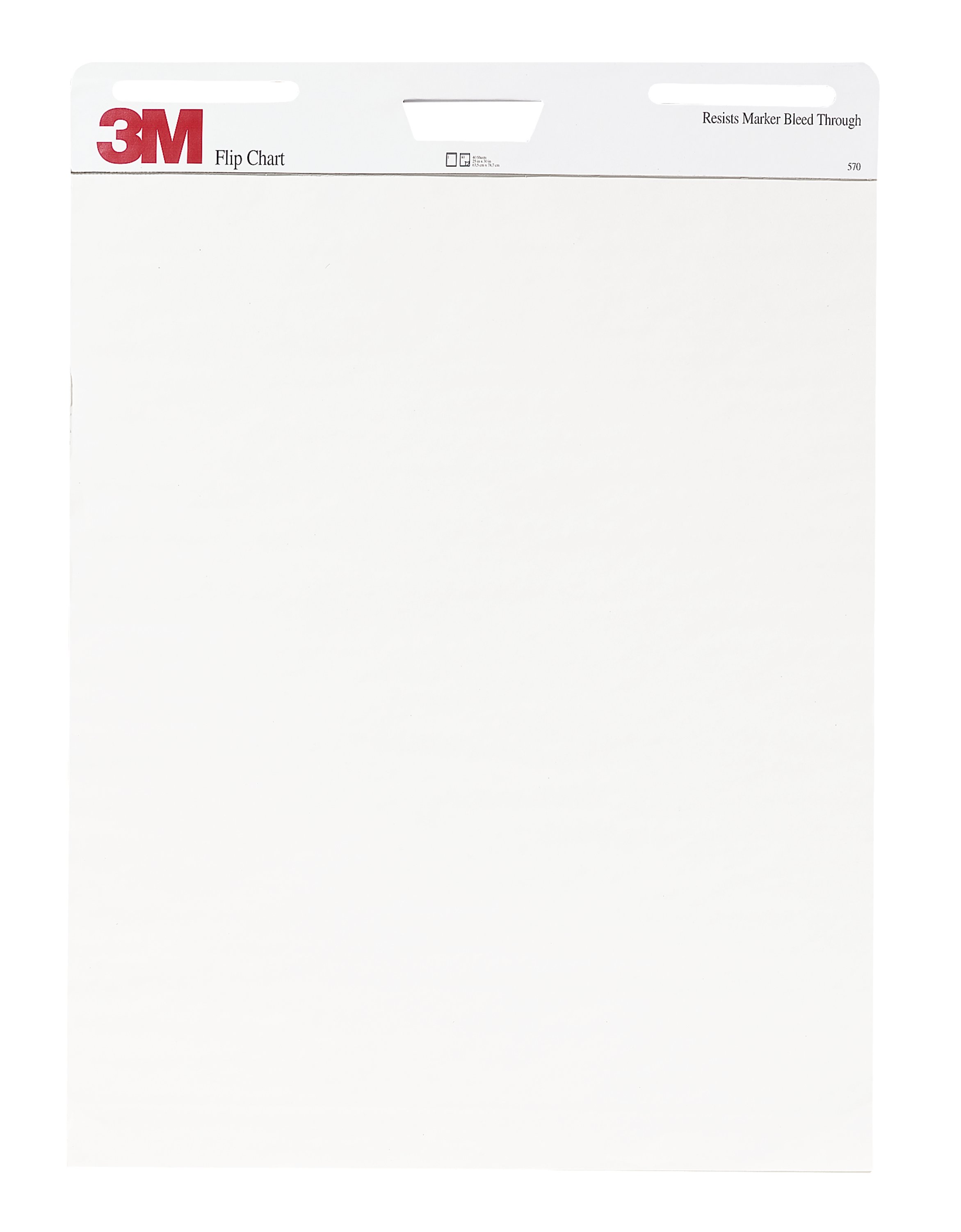 3M Professional Flip Chart Pad Unruled 25 x 30 White 40 Sheets 2/Carton